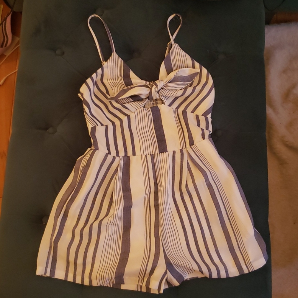 Striped playsuit